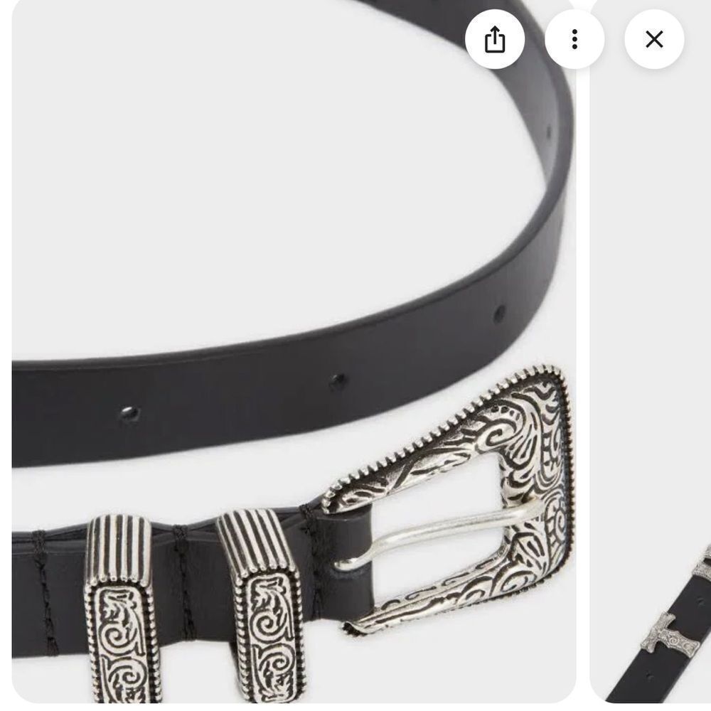 The Kooples Western-Style Leather Belt NWT - Picture 2 of 11